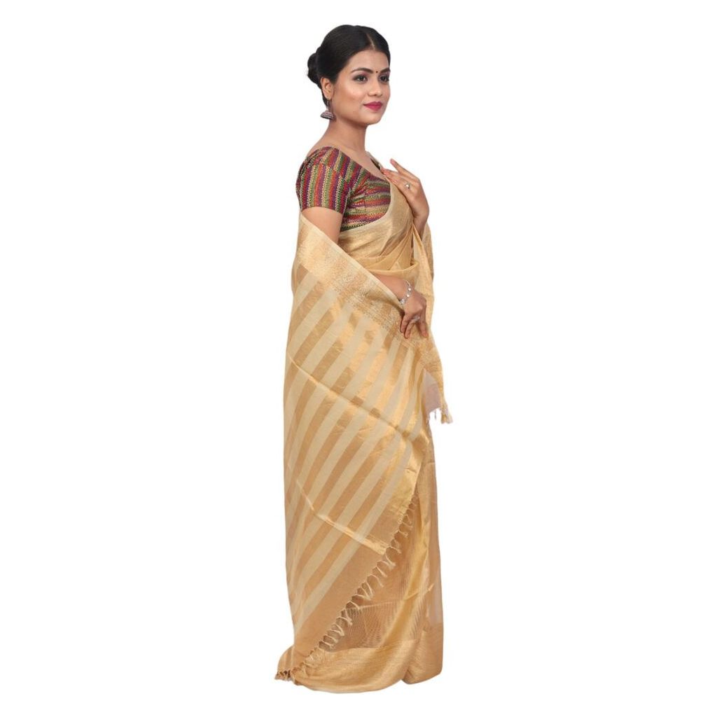 HANDLOOM KOSA SAREE WITH BLOUSE (SKU - 1ST105121120 SAREE- 251) view 2
