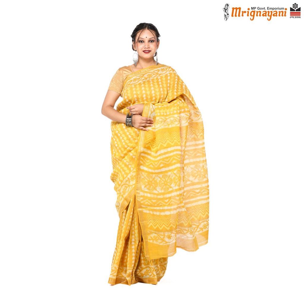 HANDLOOM MAHESHWARI SILK SAREE WITH BLOUSE (SKU - 3N0103110522, SAREE-1143) view 2