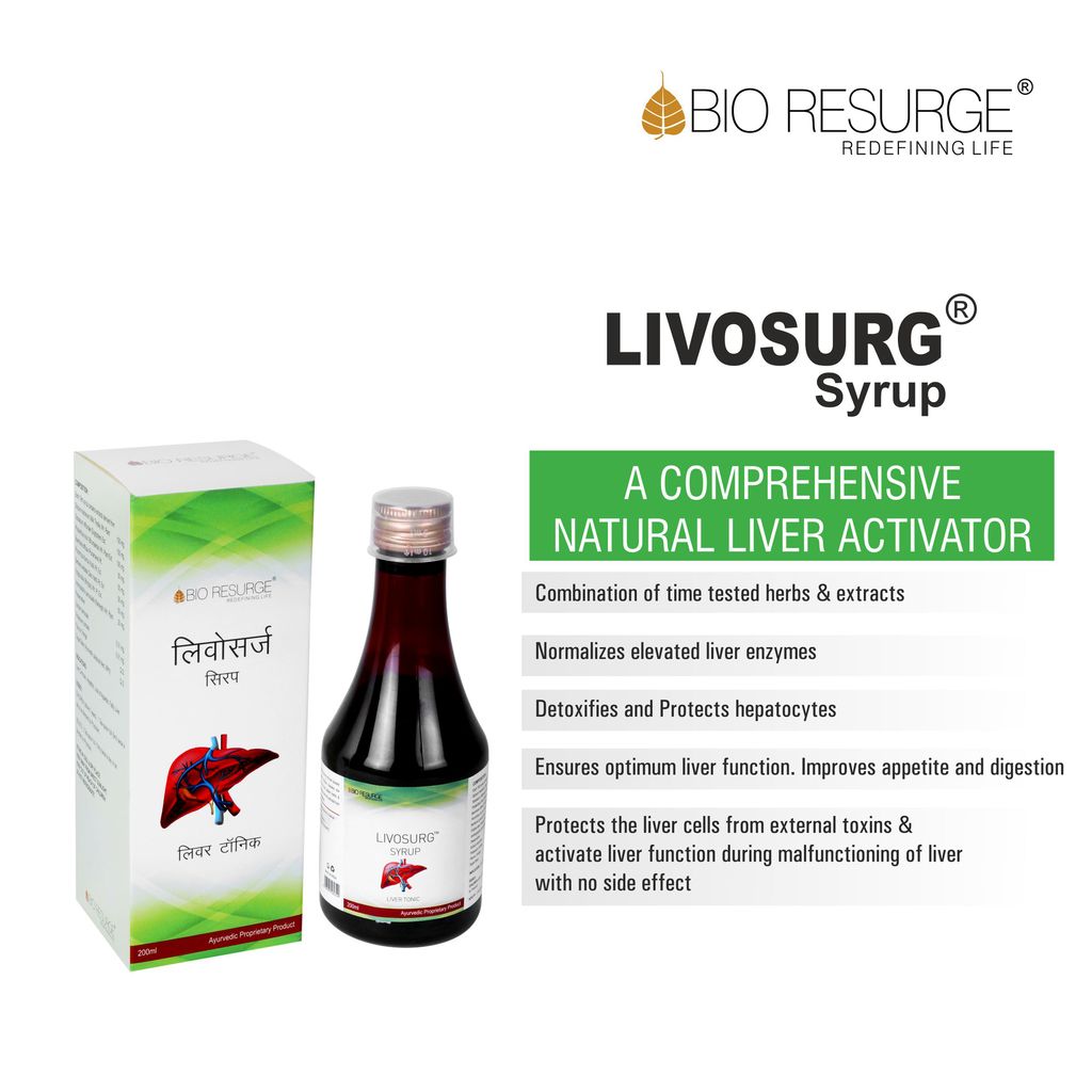 Bio Resurge Liver Detox Milk Thristle syrup for men & Women | Liver Support Ayurvedic Medicine | Fatty liver (Syrup) view 2