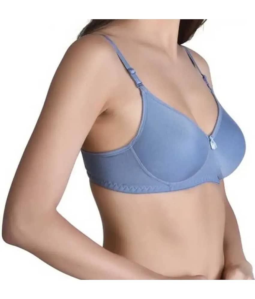 FOOTLEAP Pack of 2 Cotton Blend Lightly Padded T-Shirt Bra For Women ( Multicolor 3 ) view 2