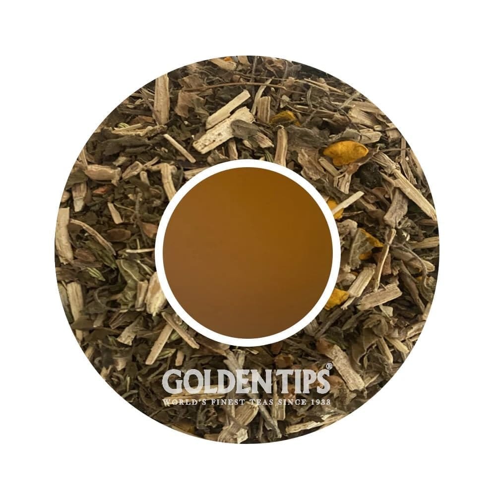 Golden Tips Herbyoga Immunity Booster Kadha Tea, Ayurvedic Blend with Ashwagandha, Tulsi, Giloy & More, Natural Wellness & Antioxidants, Supports Digestion & Immunity, (100 Gram, 50 cups) view 2