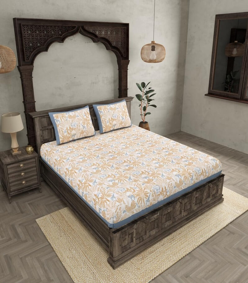 Wildlife-Inspired Pure Cotton Bedsheet view 2