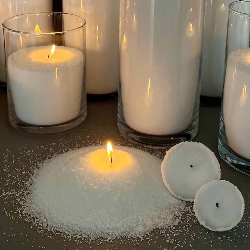 Crazy Sutra Pearl Sand Wax Candle, for Home Decor, Candle Sand, Wedding, Festival Candle Powder, Refillable & Reusable Endlessly Customizable 200gm with 20 wicks view 2