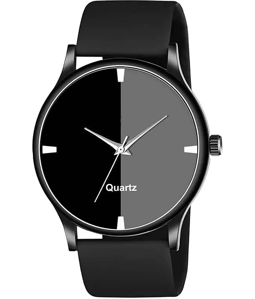 niyatifab Black Silicon Analog Men's Watch