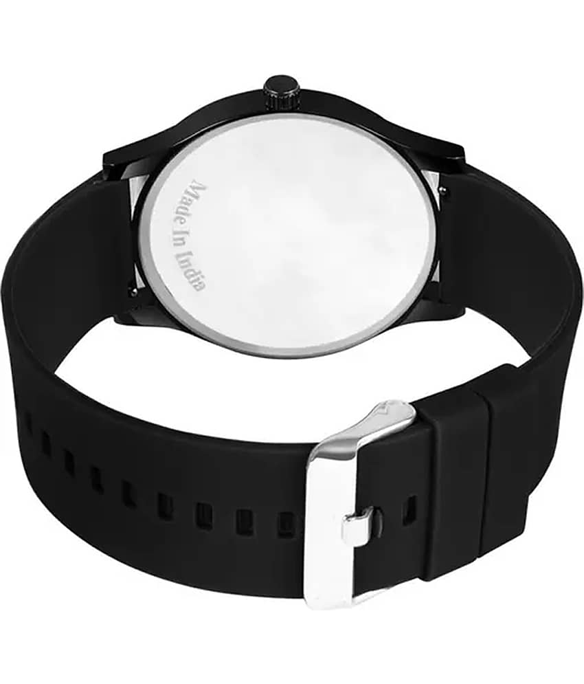 niyatifab Black Silicon Analog Men's Watch view 2