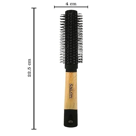 Round Salon Black Hairbrush for grooming and daily styling view 2