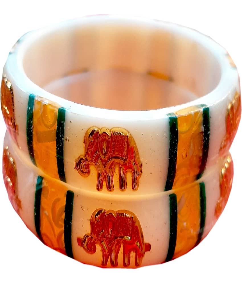 Bovzen White Bangle Set ( Pack of 1 )