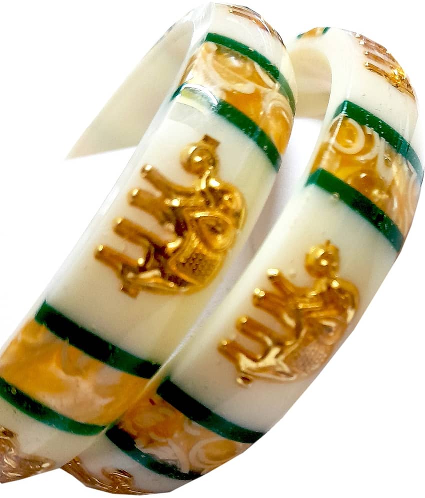 Bovzen White Bangle Set ( Pack of 1 ) view 2