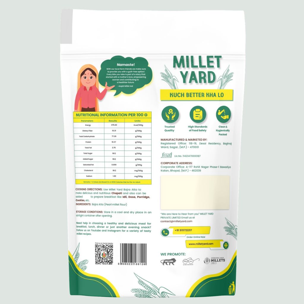 Millet Yard Bajra Flour (Pearl Millet Flour) view 2