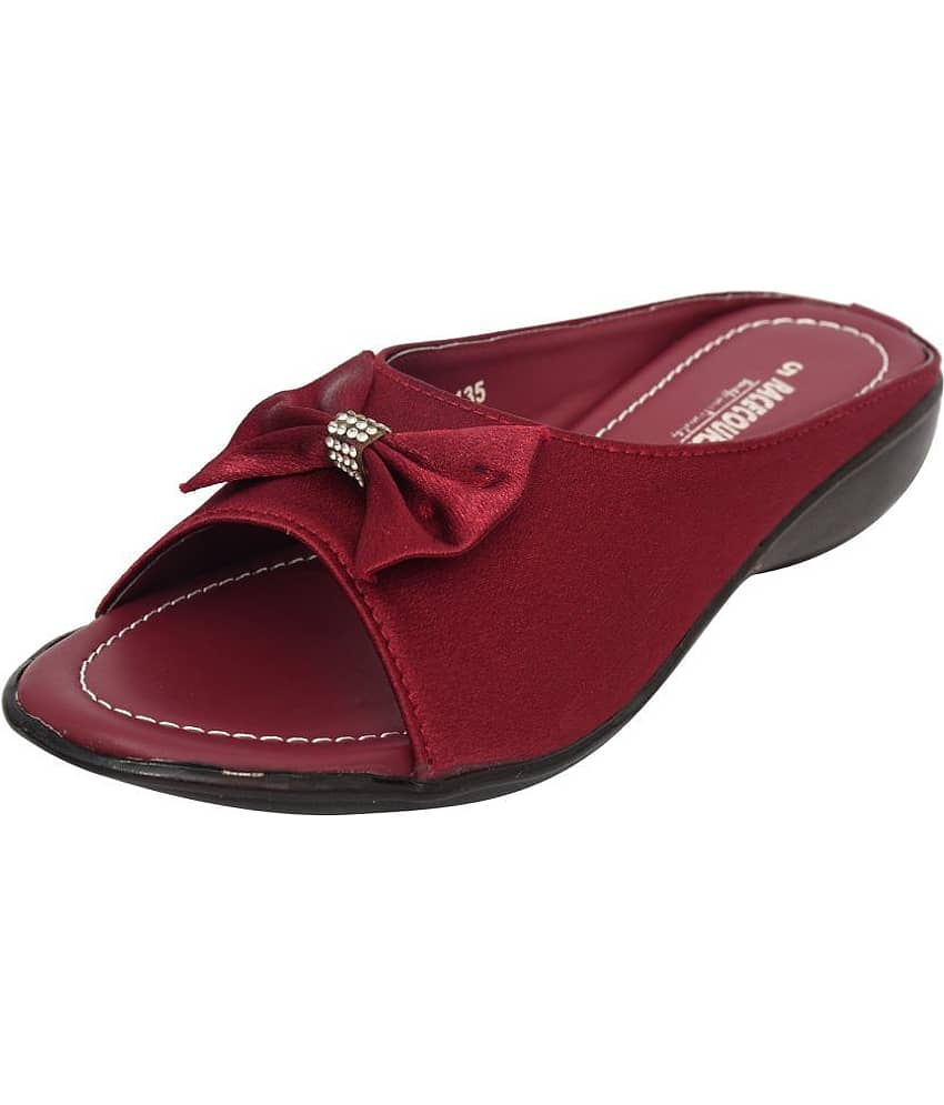 Racecourse - Maroon Women's Slip On Heels view 2