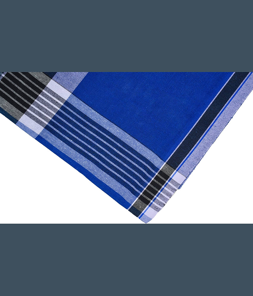 Shyam Handloom Cotton Men's Lungi Blue ( Pack of 1 ) view 2