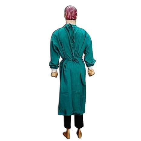 FAIRBIZPS Reusable Unisex Surgeon Gown – Green Medical Wear for Doctors, Isolation, Examination & Surgical Use Purposes view 2