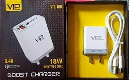 VIP 3.4A 18W CHARGER WITH TYPE C CABLE VTC-100 view 2