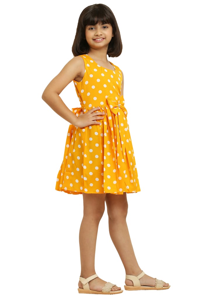 Modern Fancy Yellow & Red Pair Frock & Dress For Girls. view 2