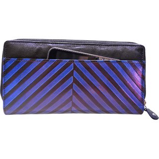 Arpera Blue Genuine Leather Ladies Wallet Clutch view 2