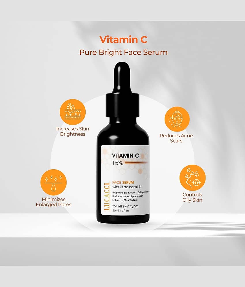 LUCACCI Face Serum Vitamin C Radiant Glow For All Skin Type ( Pack of 1 ) view 2