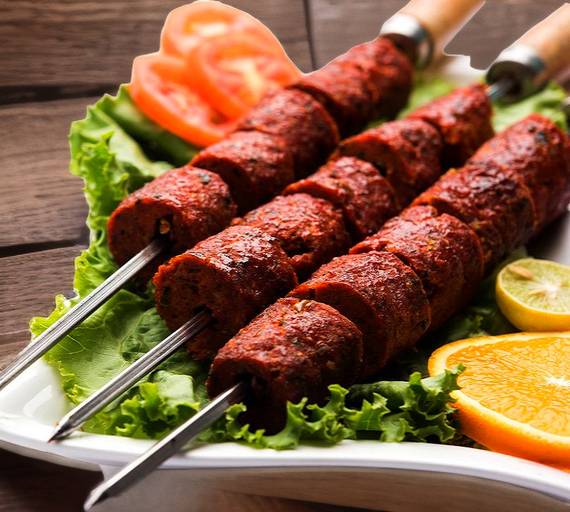 Afghani mutton seekh kabab