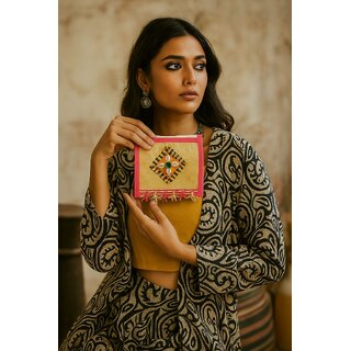 Brown Premium Jute Hand-Held Bag For Women