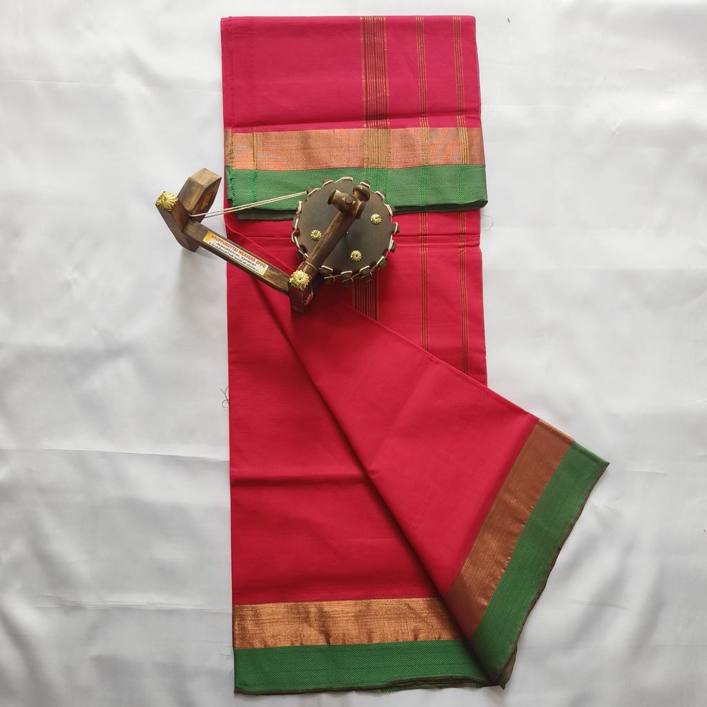 Pure Cotton Saree with Blouse view 2