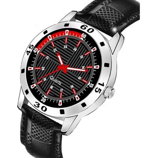 HRV Men's Round Dial Black Strap Analog Watch view 2