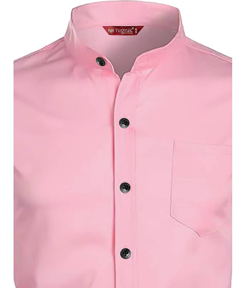 Yugnik Cotton Blend Slim Fit Full Sleeves Men's Formal Shirt - Sea Green ( Pack of 1 ) view 2