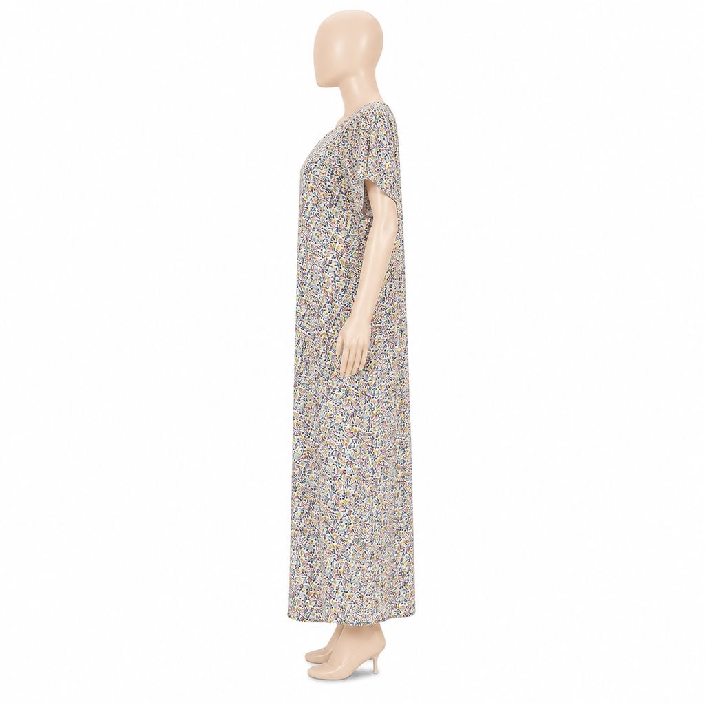 White Blossom Cotton Blend Women’s Gown view 2