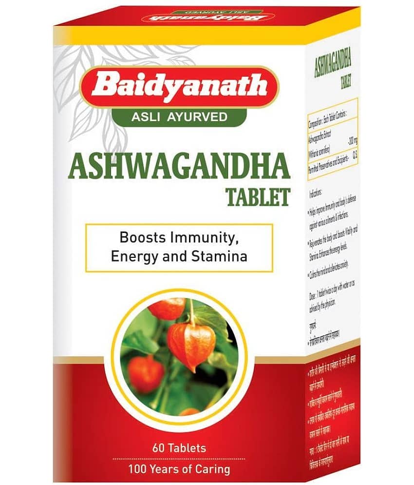 Baidyanath Ashwagandha Tablet 60 Increase Stamina (Pack Of 2) view 2