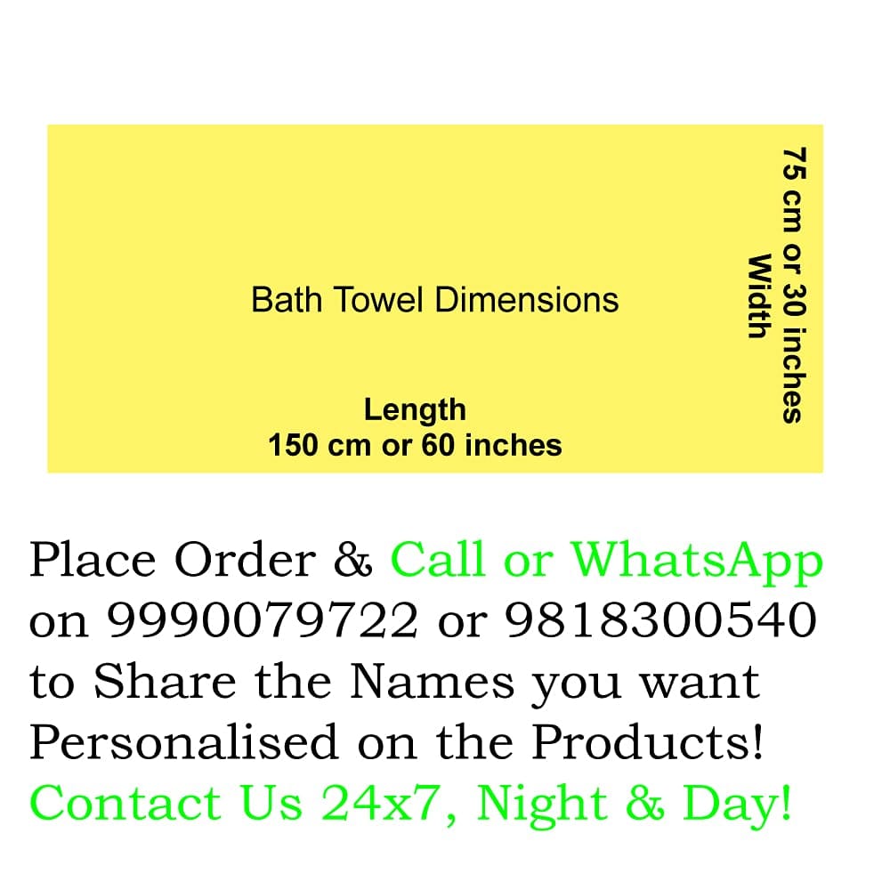 TurtleLittle, Cotton, Prince and Princess Personalised Valentines Couple Bath Towels, 600 GSM (Set of 2, White) view 2