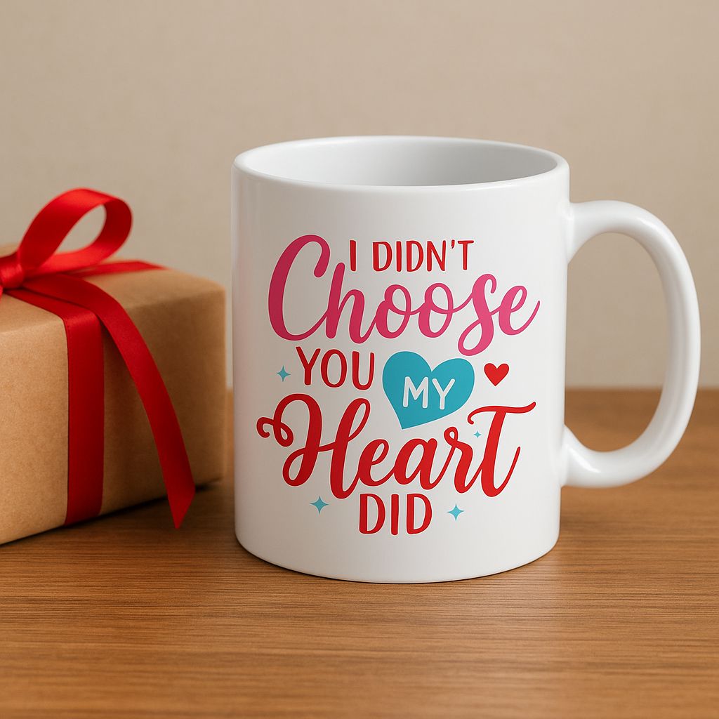 Romantic 'My Heart Did' Love Quote Ceramic Coffee Mug Gift for Couples view 2