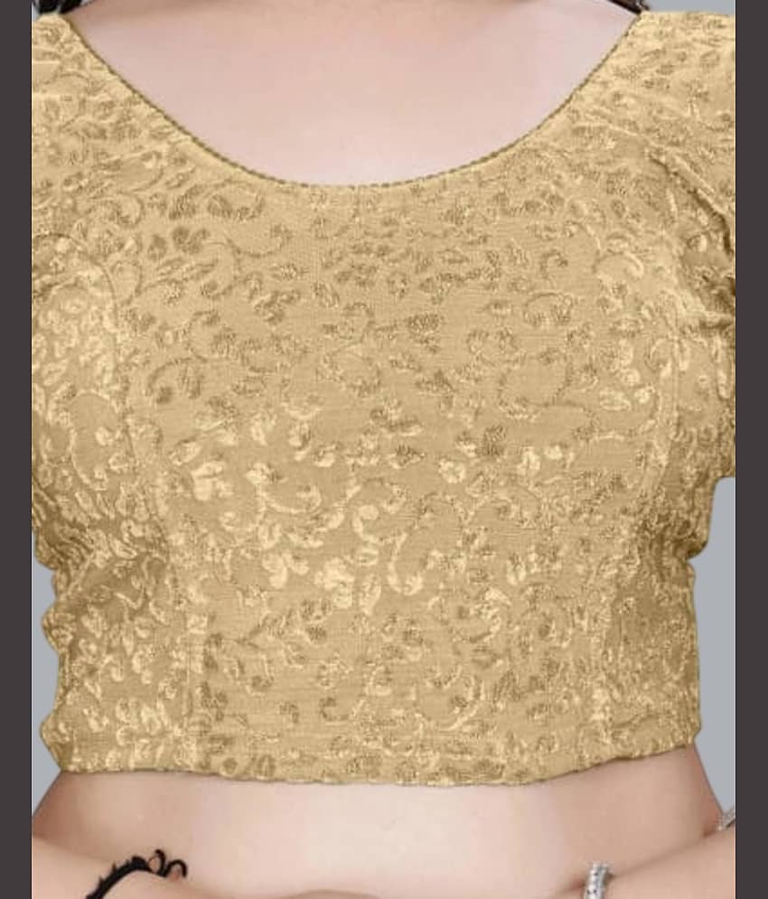 Bulbul Gold Readymade without Pad Lycra Women's Blouse ( Pack of 1 ) view 2