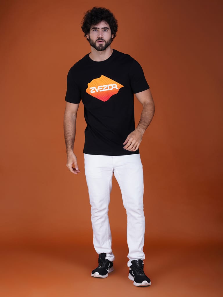 Branded Men’s Premium Pure Cotton Tee Black view 2