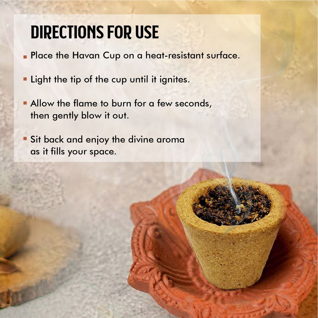 DEVALAYA Havan Cups for Pooja - Pack of 12 Cups, 100% Organic & Charcoal-Free, Infused with Orignal Guggal & Natural Loban, Hawan Samagri & Bhimseni Kapoor (Pack of 6) view 2