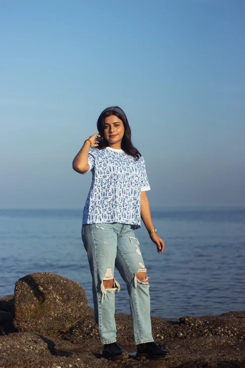 Block Printed T-shirt - Tribal Print view 2