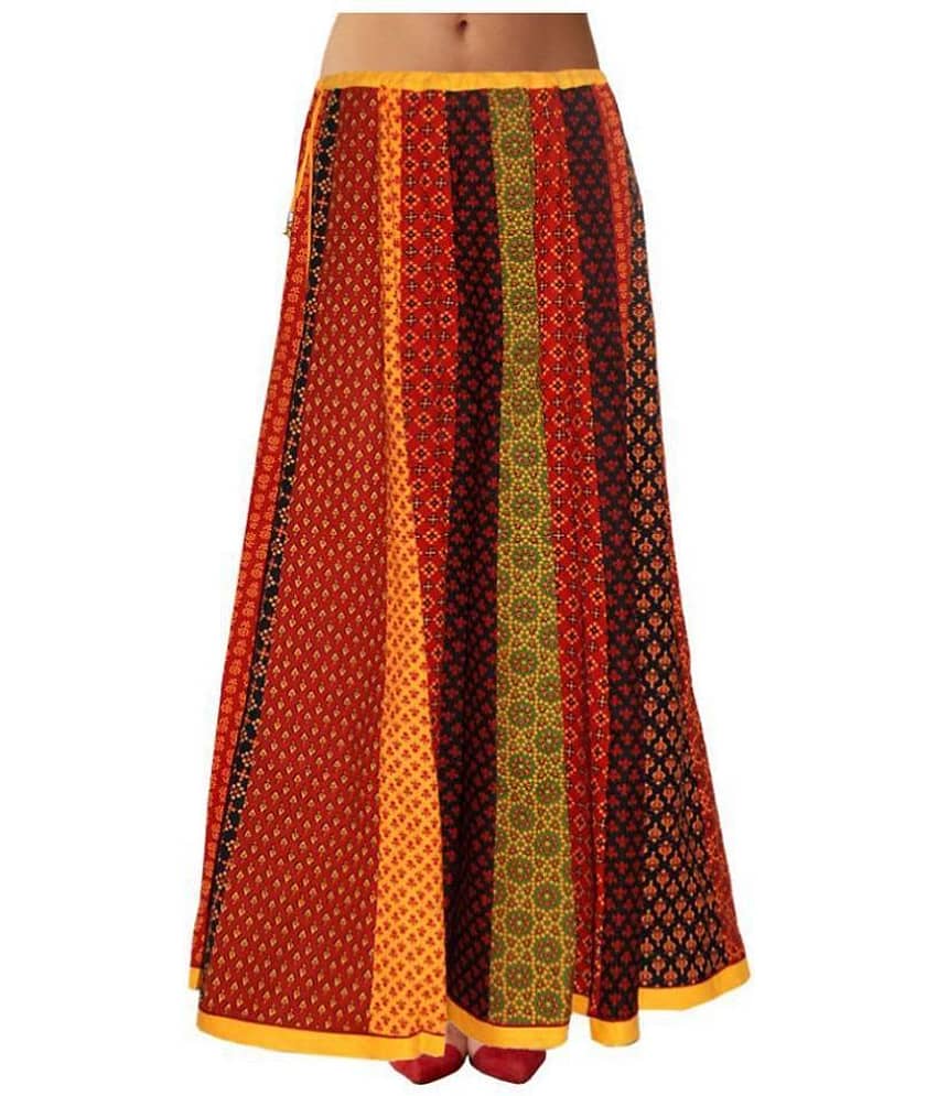 Sttoffa - Multicolor Cotton Women's A-Line Skirt ( Pack of 1 )