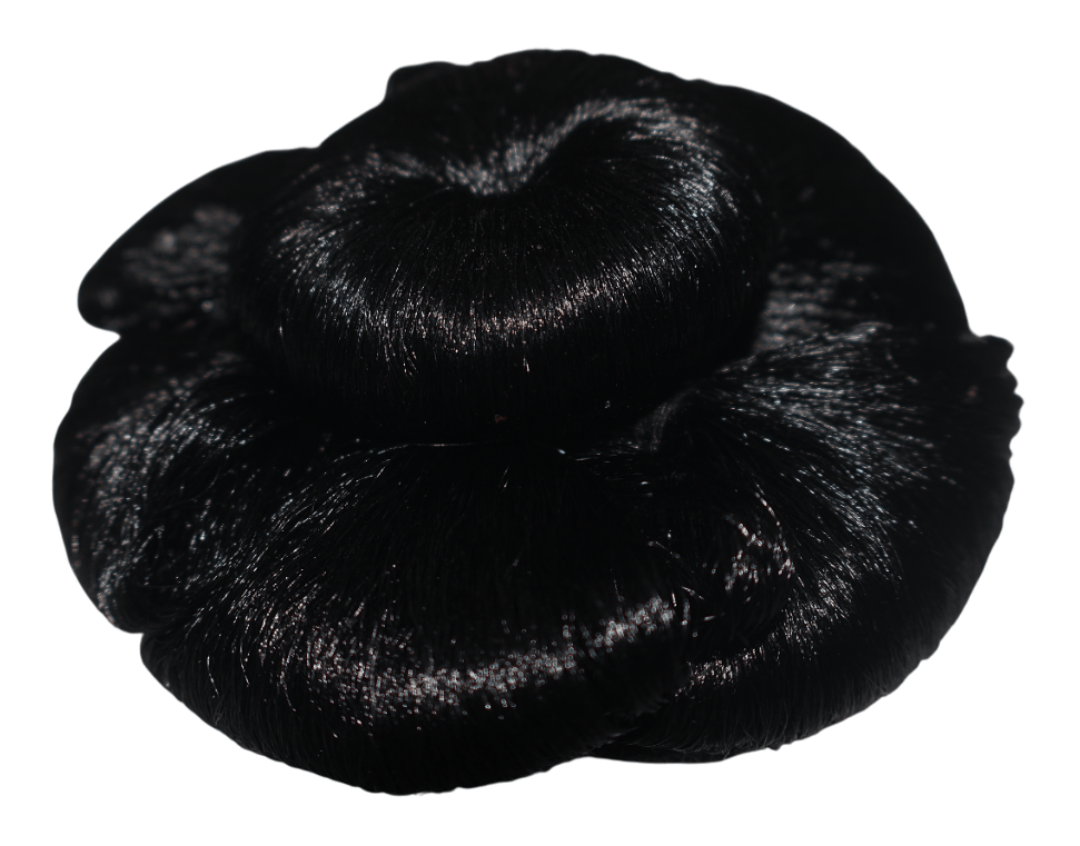 Elegant Black Hair Bun for Effortless Updo view 2