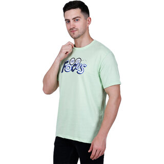 Life Dream Mens Light Green Color Block Cotton Blend Round Neck T-Shirt view 2