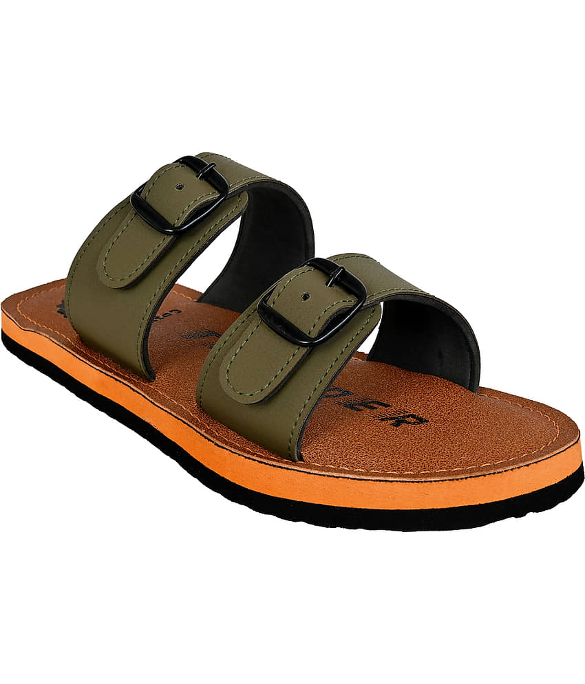 Cozy Wear Brown Men's Thong Flip Flop view 2