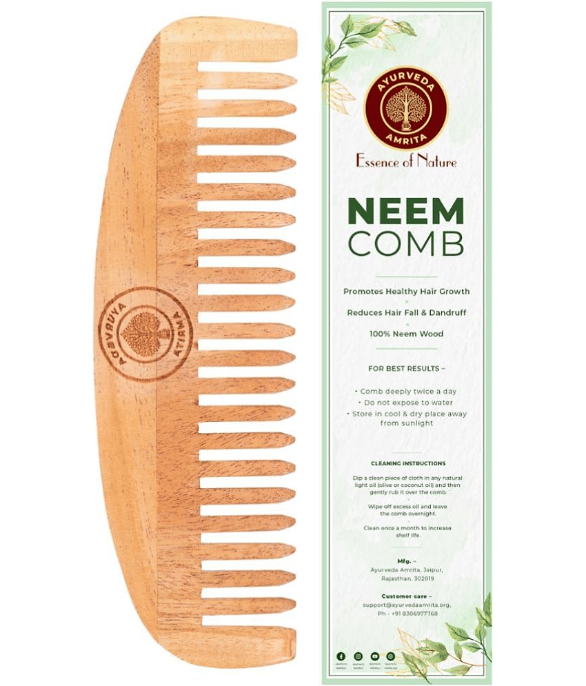 Ayurveda Amrita - Wide Tooth Comb For All Hair Types ( Pack of 1 ) view 2