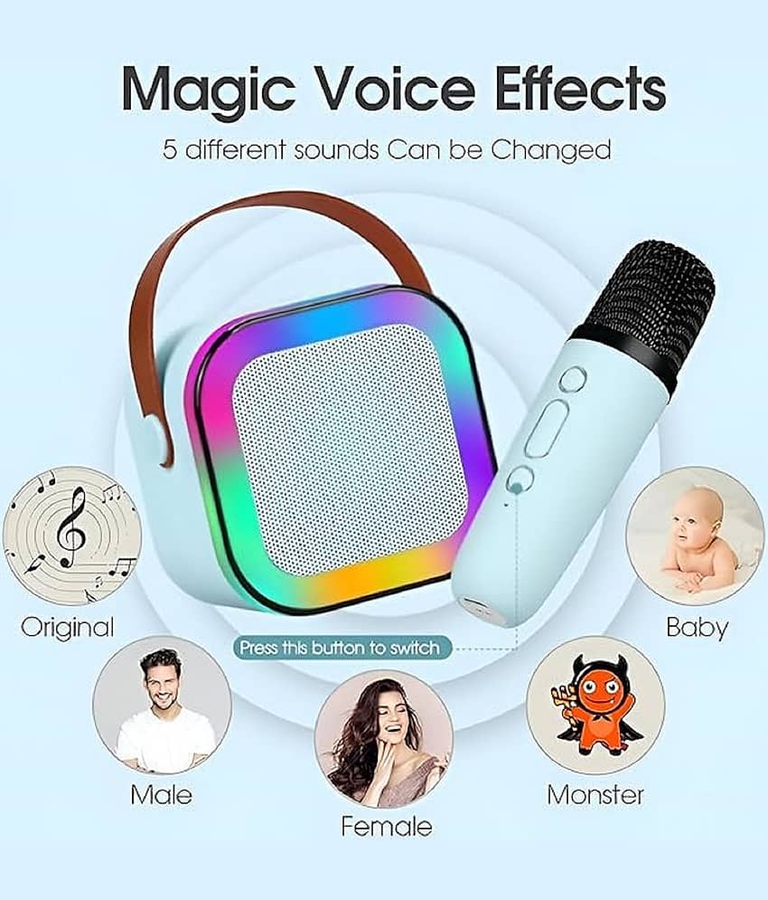Hybite Mini Karaoke Toy 5 W Bluetooth Speaker Bluetooth V 5.0 with USB,Aux,SD card Slot Playback Time 5 hrs Metal view 2