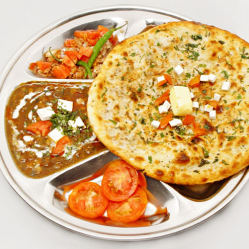Gobhi naan thali