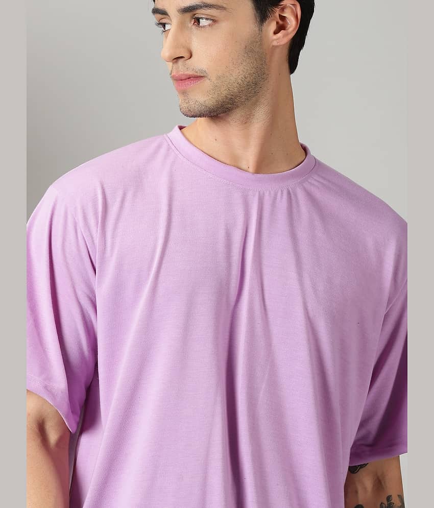 RodZen Cotton Blend Oversized Fit Solid Half Sleeves Men's Round T-Shirt - Multicolor7 ( Pack of 2 ) view 2