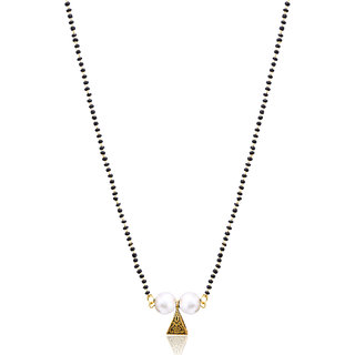 Vighnaharta Bidaai Collection Gold Plated Alloy Fancy Mangalsutra for Women- [VF1280MSPG] view 2