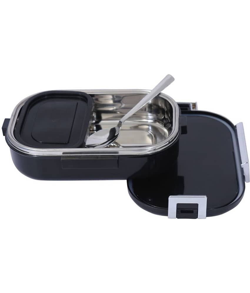 Jaypee - Snapsteel Black Stainless Steel School Lunch Boxes ( Pack of 1 ) 600 ml view 2