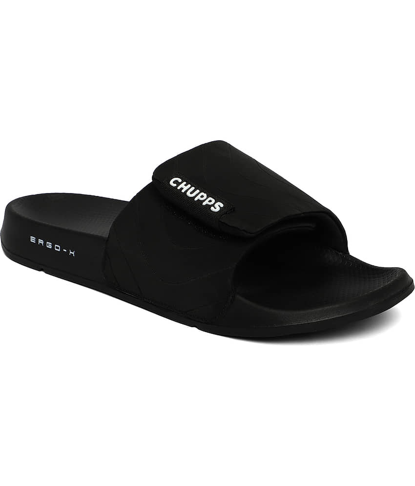 CHUPPS Black Men's Slide Flip Flop view 2