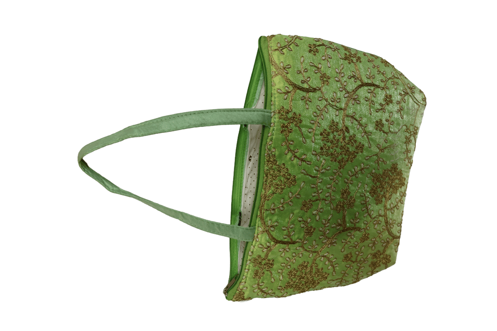 Stylish Fabric Green colour Hand Bag view 2
