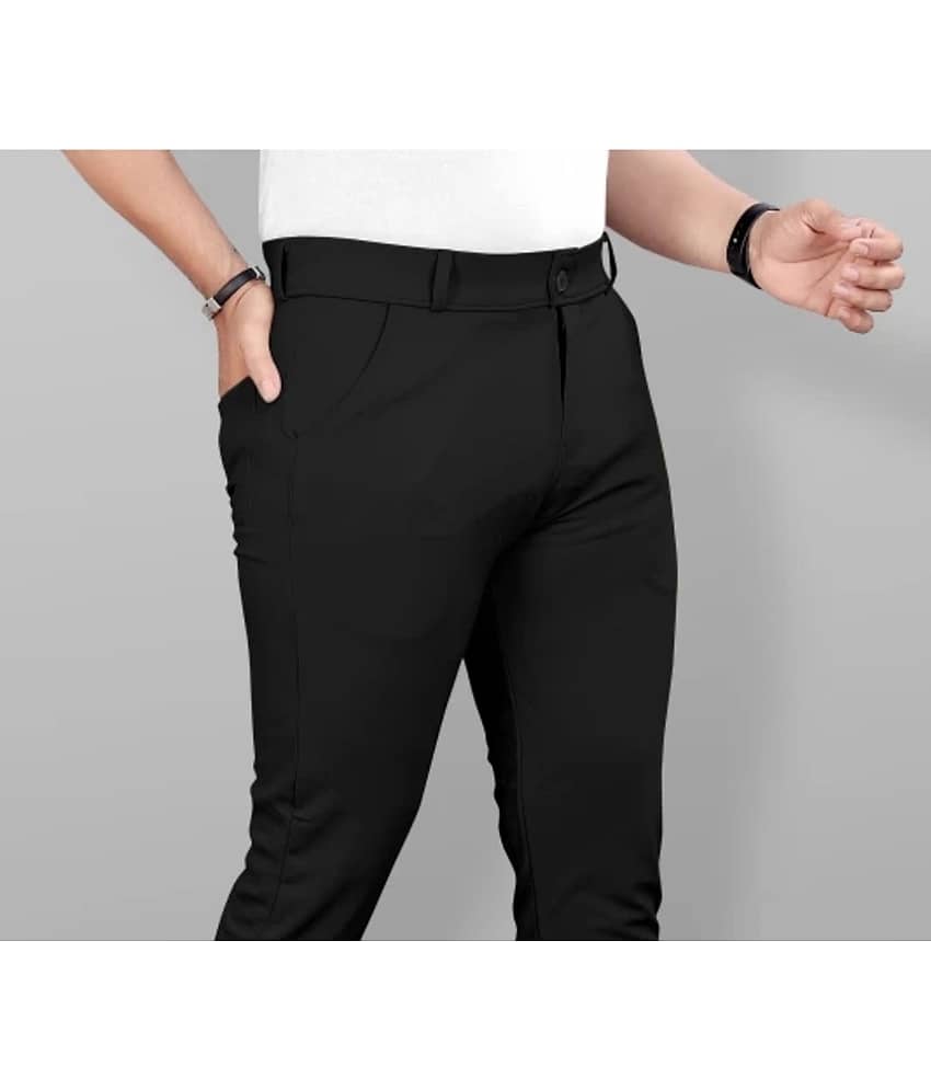 DWIDEN Regular Flat Men's Chinos - Black ( Pack of 2 ) view 2