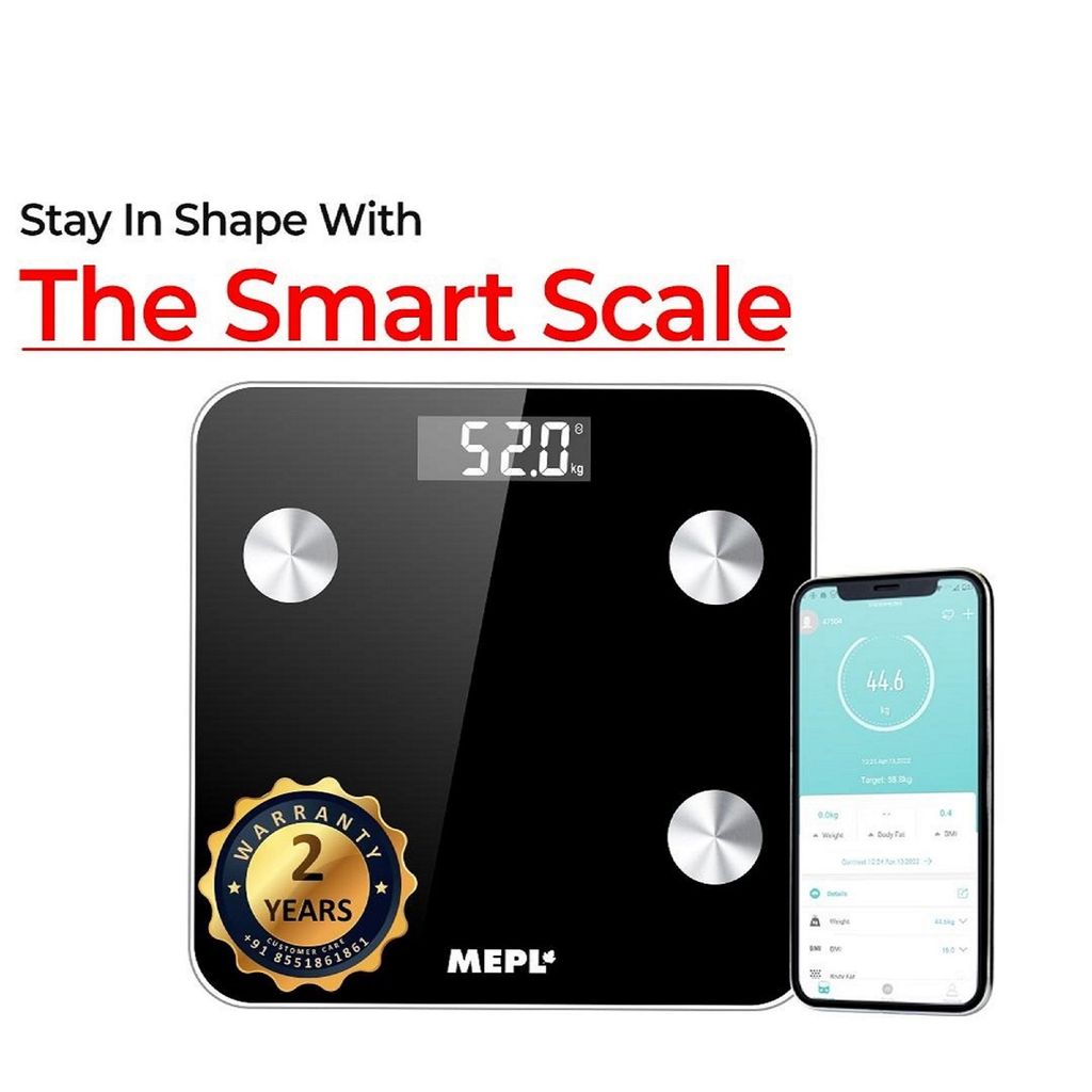 Mepl Lcd Bmi Weighing Machine with Body Fat Analyzer Weight Scale (13 Multi Feature Body Fat Rate, Muscle Rate, Bmr, and More) view 2