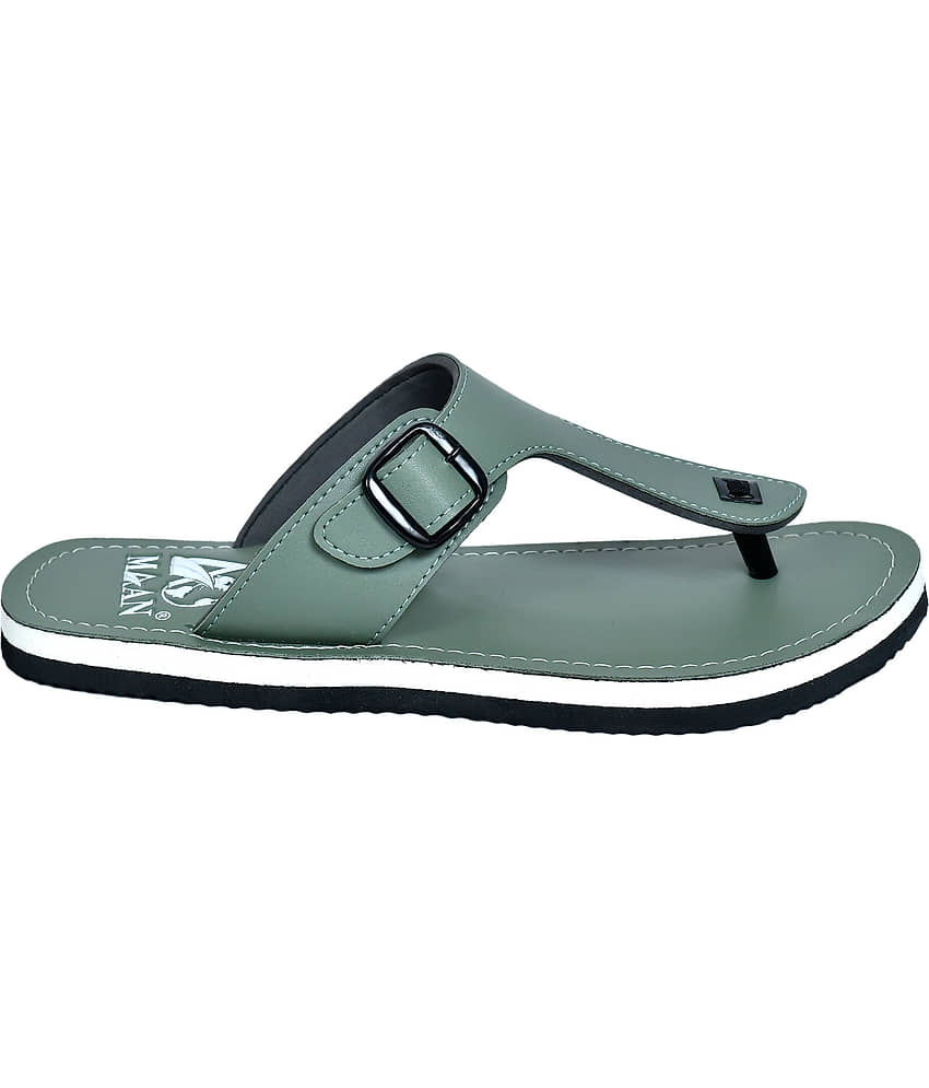 MAAN Sea Green Men's Thong Flip Flop view 2