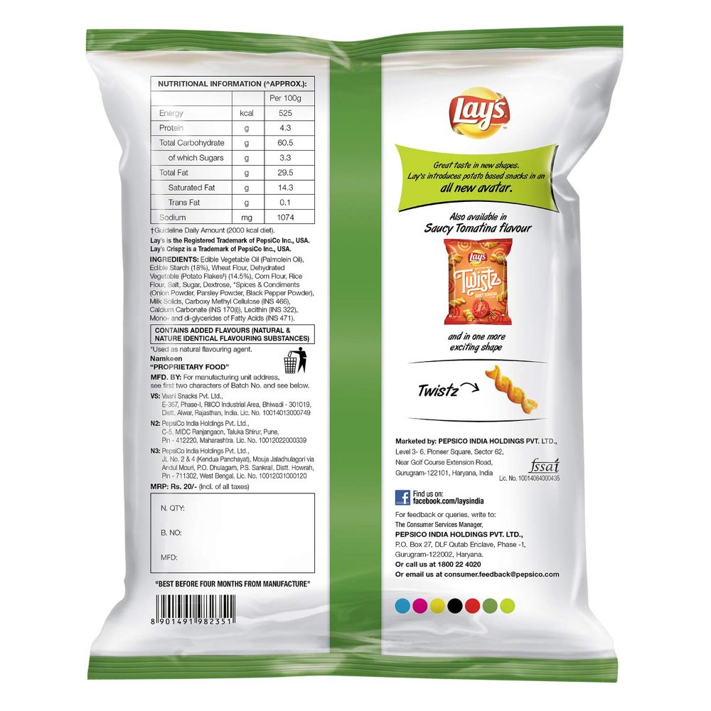 Lay's Crispz Herb & Onion Chips 57 Gms view 2