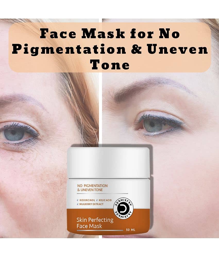 Dermistry Kojic Acid Mulberry Ext Face Pack Mask Instant Tan D De Pigmentation Blemishes Dark Spots Uneven Tone Dull Skin Removal Remover for Men Women Skin Whitening Lightening Brightening Glowing Instant Glow Beauty Fairness Goree Gori 50ml view 2